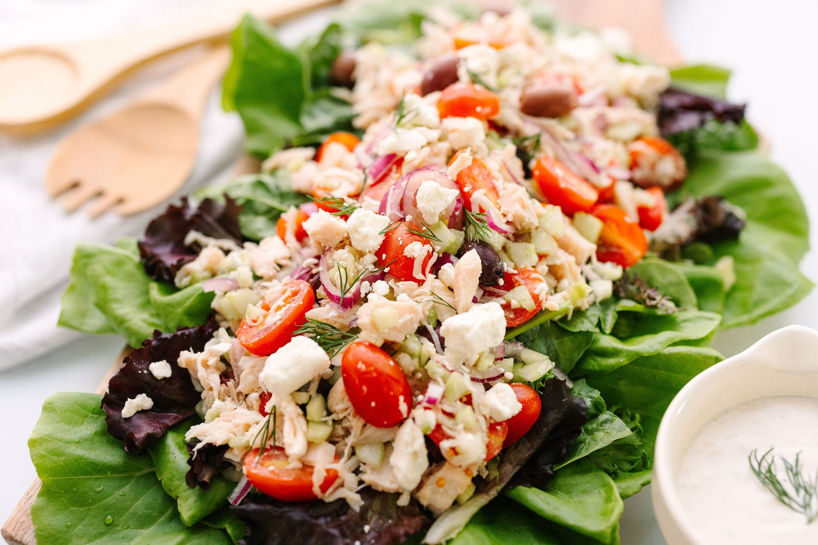 Greek Inspired Chicken and Feta Salad