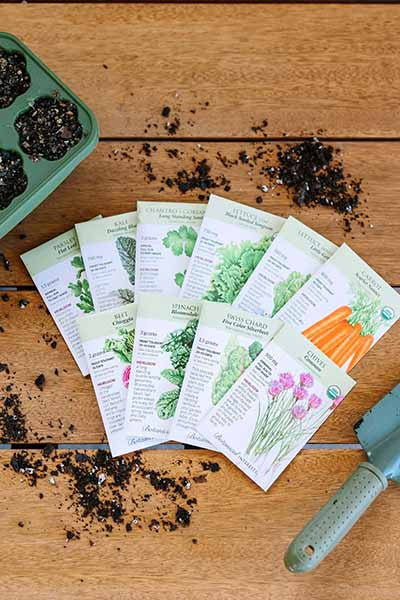 vertical garden seeds Organic Cool Weather Seed Bundle