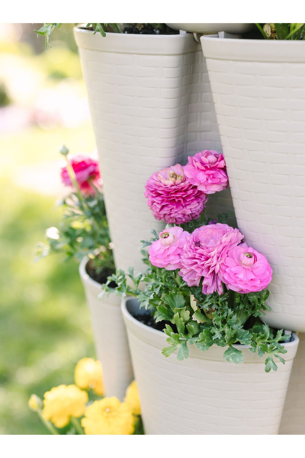 5 plant pot 5 Tier GreenStalk Original Vertical Planter | Stunning Stone (Basket W
