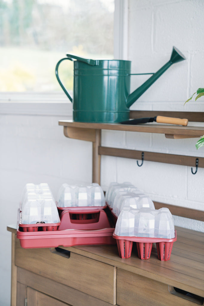 GreenStalk Seed Starter Kit with Domes | Rusted Garden Red