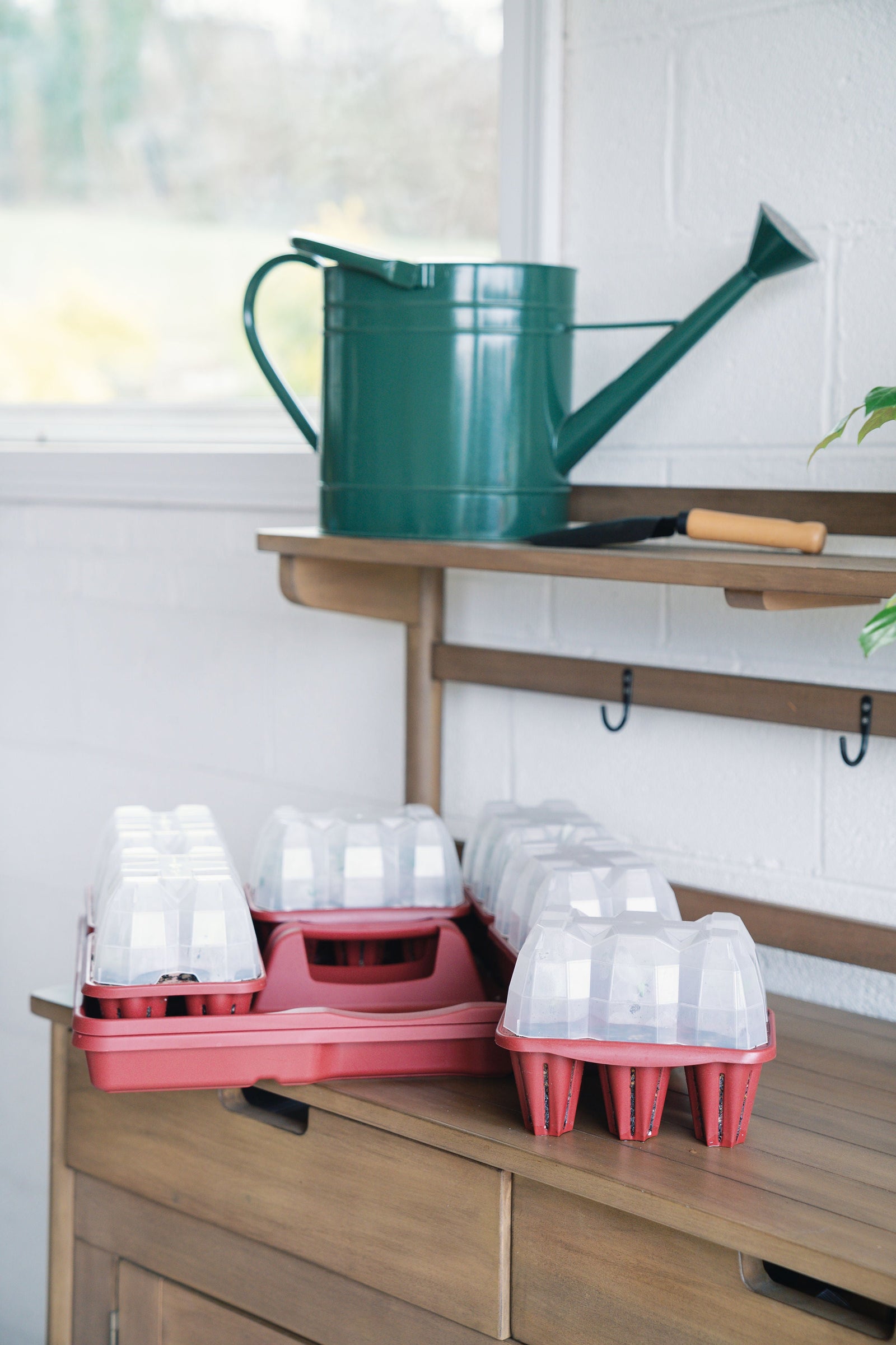 GreenStalk Seed Starter Kit with Domes | Rusted Garden Red 