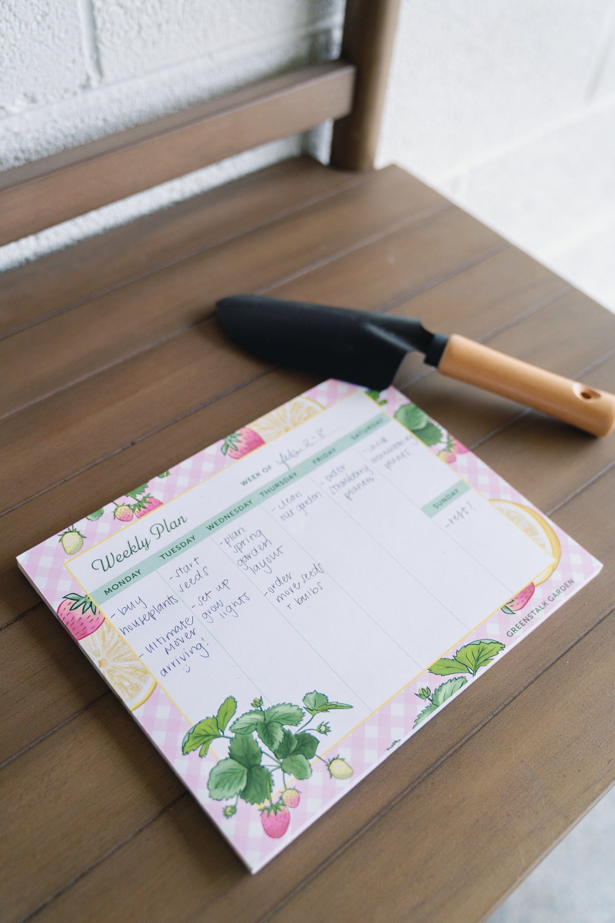 Strawberry & Lemon Tear-Off Weekly Planner 