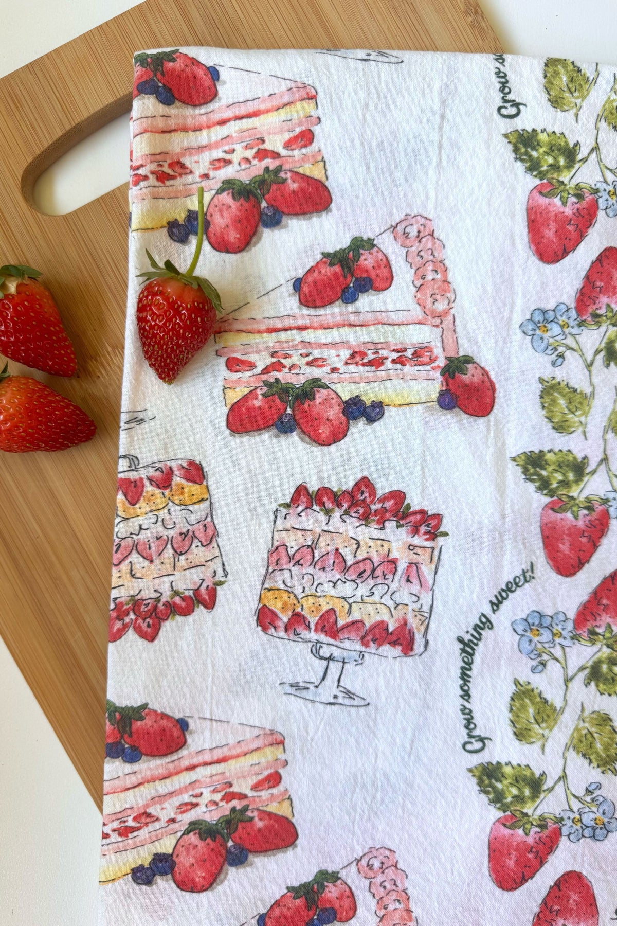 GreenStalk Strawberry Dessert Sourdough Towel 