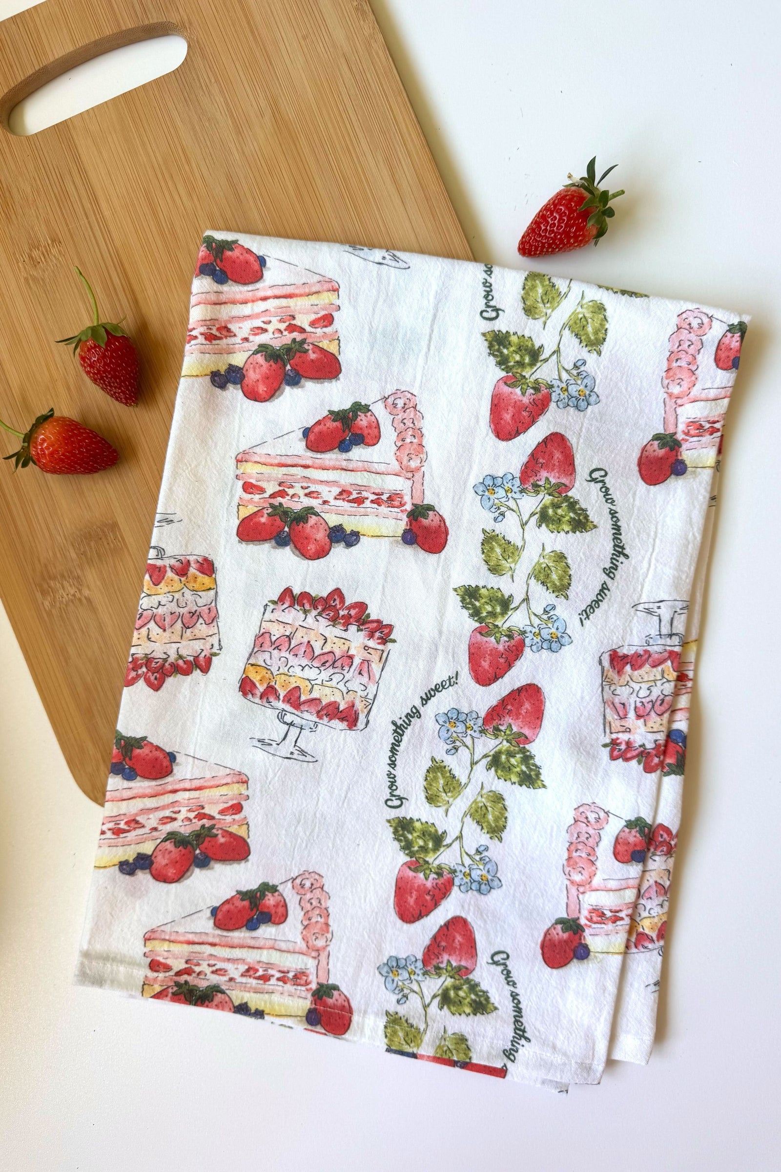 GreenStalk Strawberry Dessert Sourdough Towel 