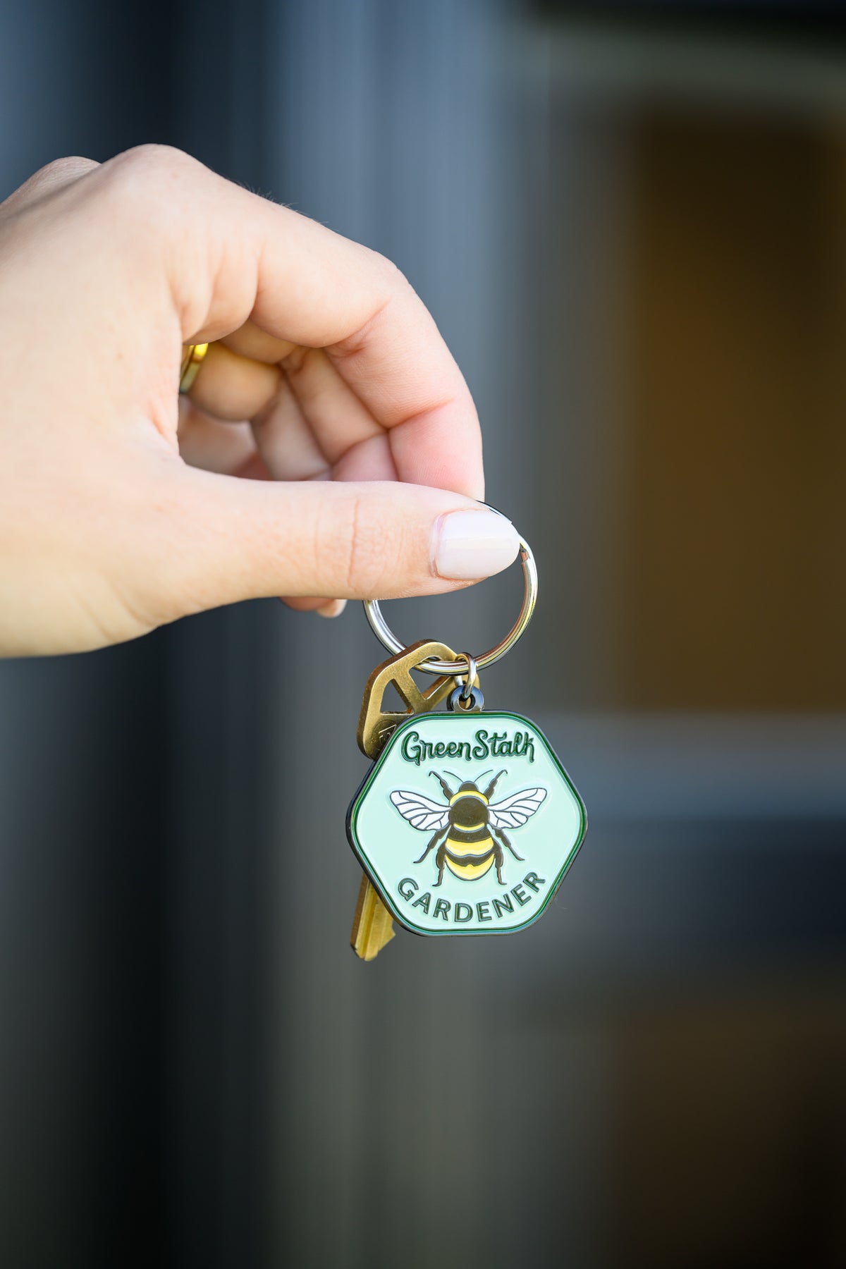 I&#39;d Rather Bee Gardening Keychain 