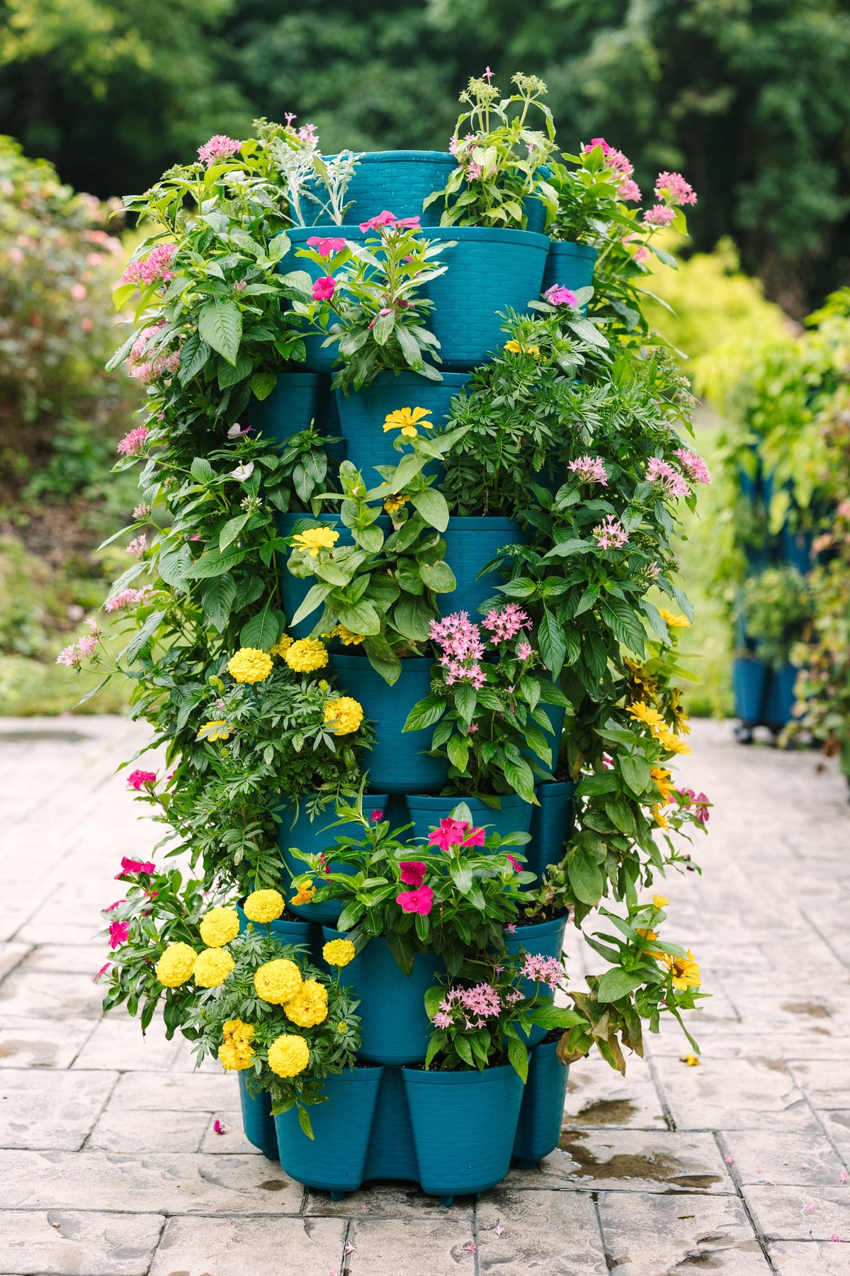 7 Tier GreenStalk Leaf Vertical Planter | Dragonfly (Basket Weave Texture) 