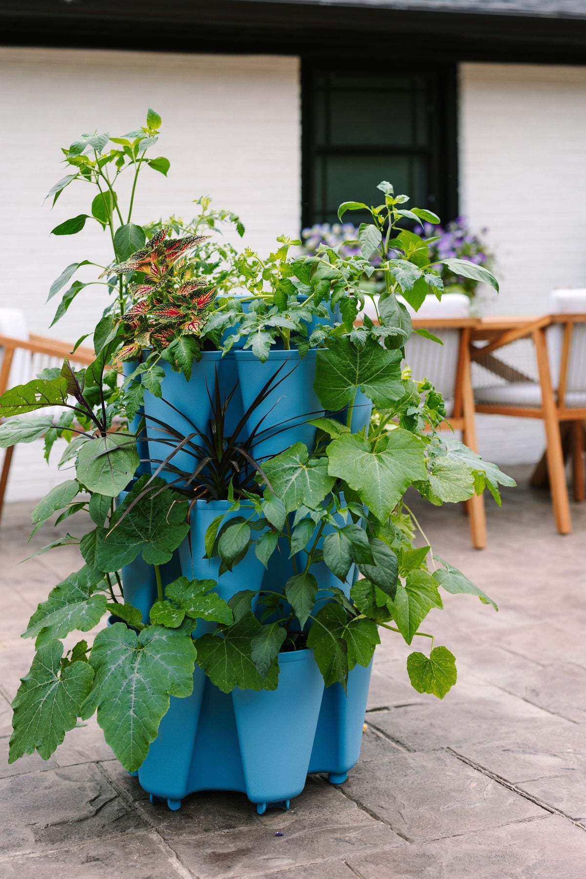 3 Tier GreenStalk Original Vertical Planter | Glacier Blue (Basic Texture) 