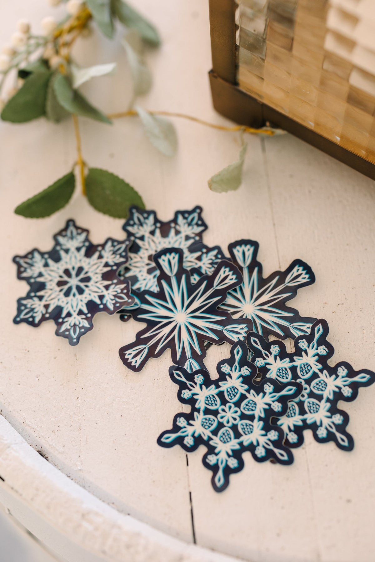Glow In The Dark Snowflake Sticker - Set of 6 