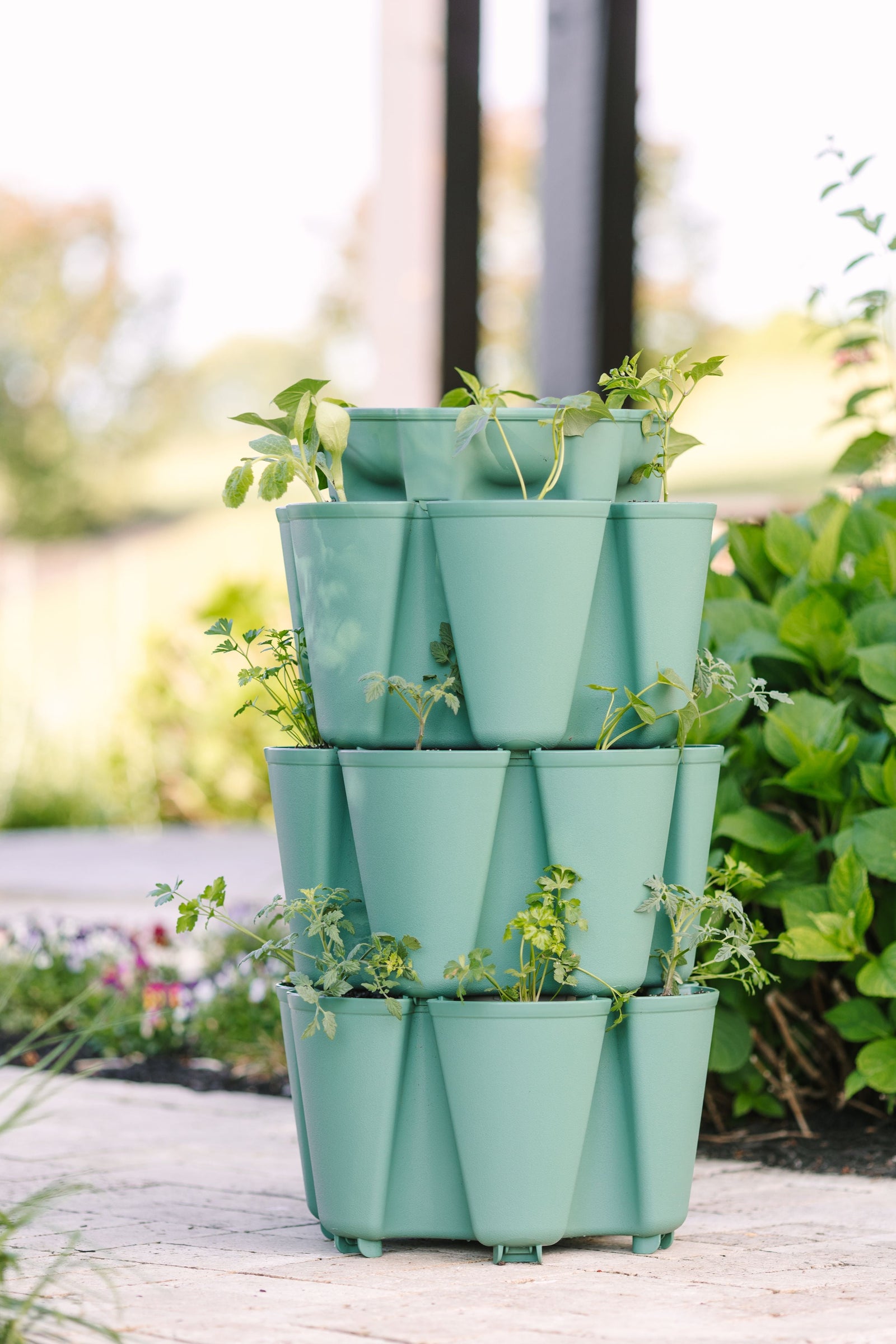 3 Tier GreenStalk Original Vertical Planter | Sage (Basic Texture) 