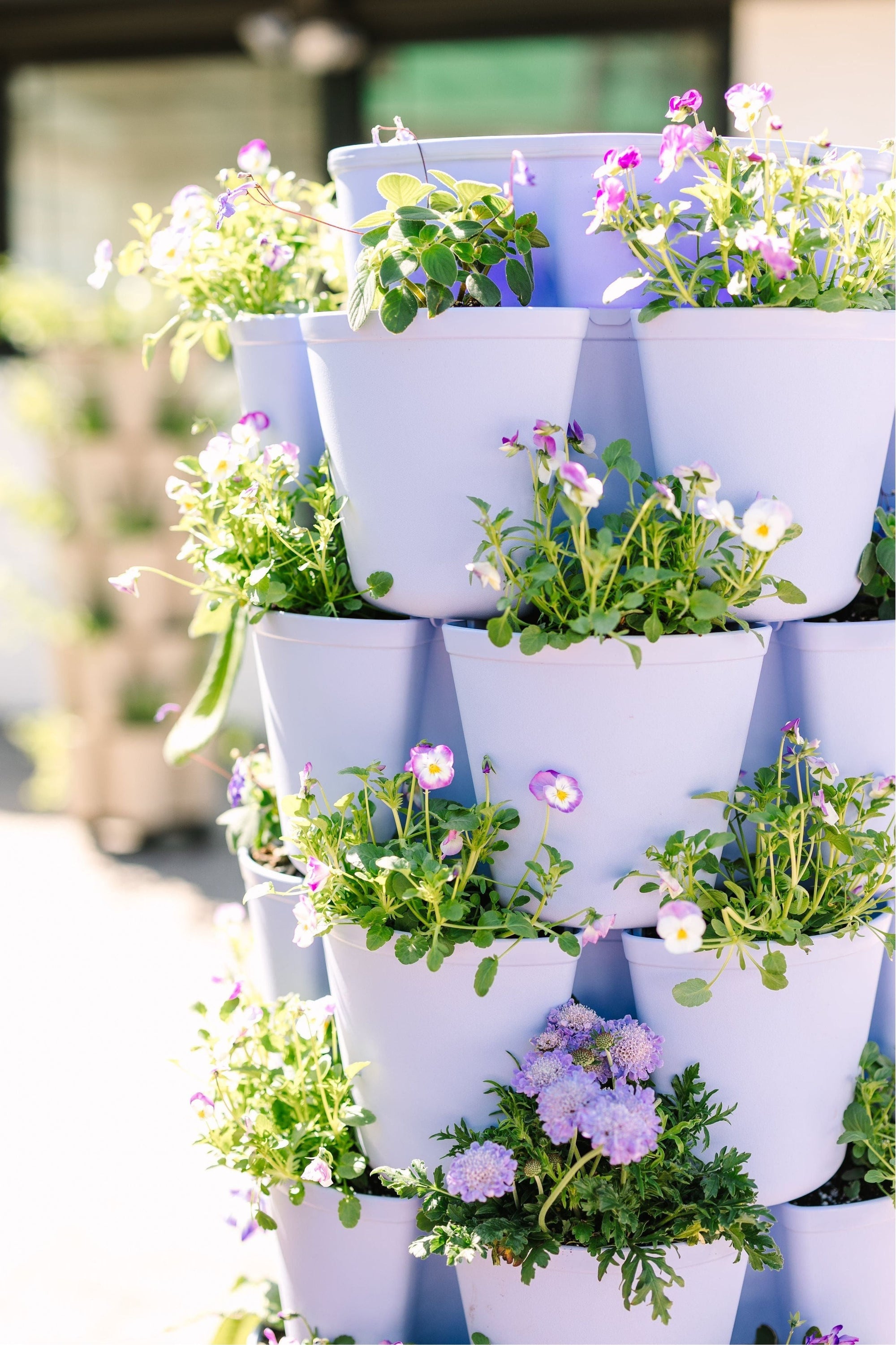 7 Tier GreenStalk Leaf Vertical Planter | Lilac (Basic Texture) 