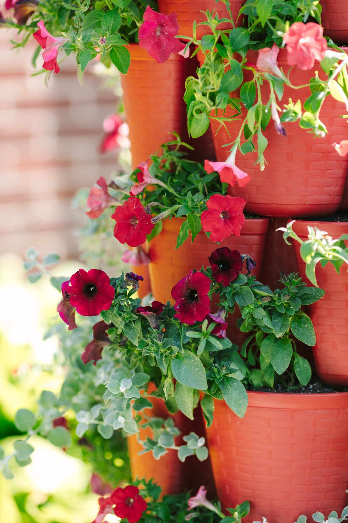 7 Tier GreenStalk Leaf Vertical Planter | Tomato (Basket Weave Texture) 