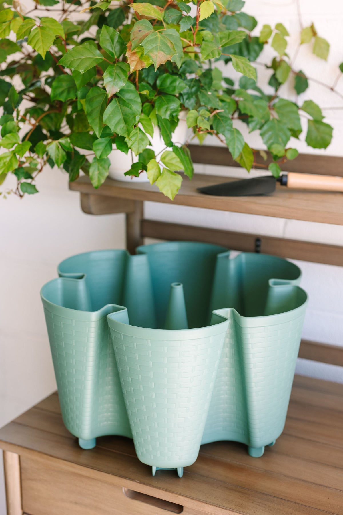 Individual Original Planter | Sage (Basket Weave Texture) 