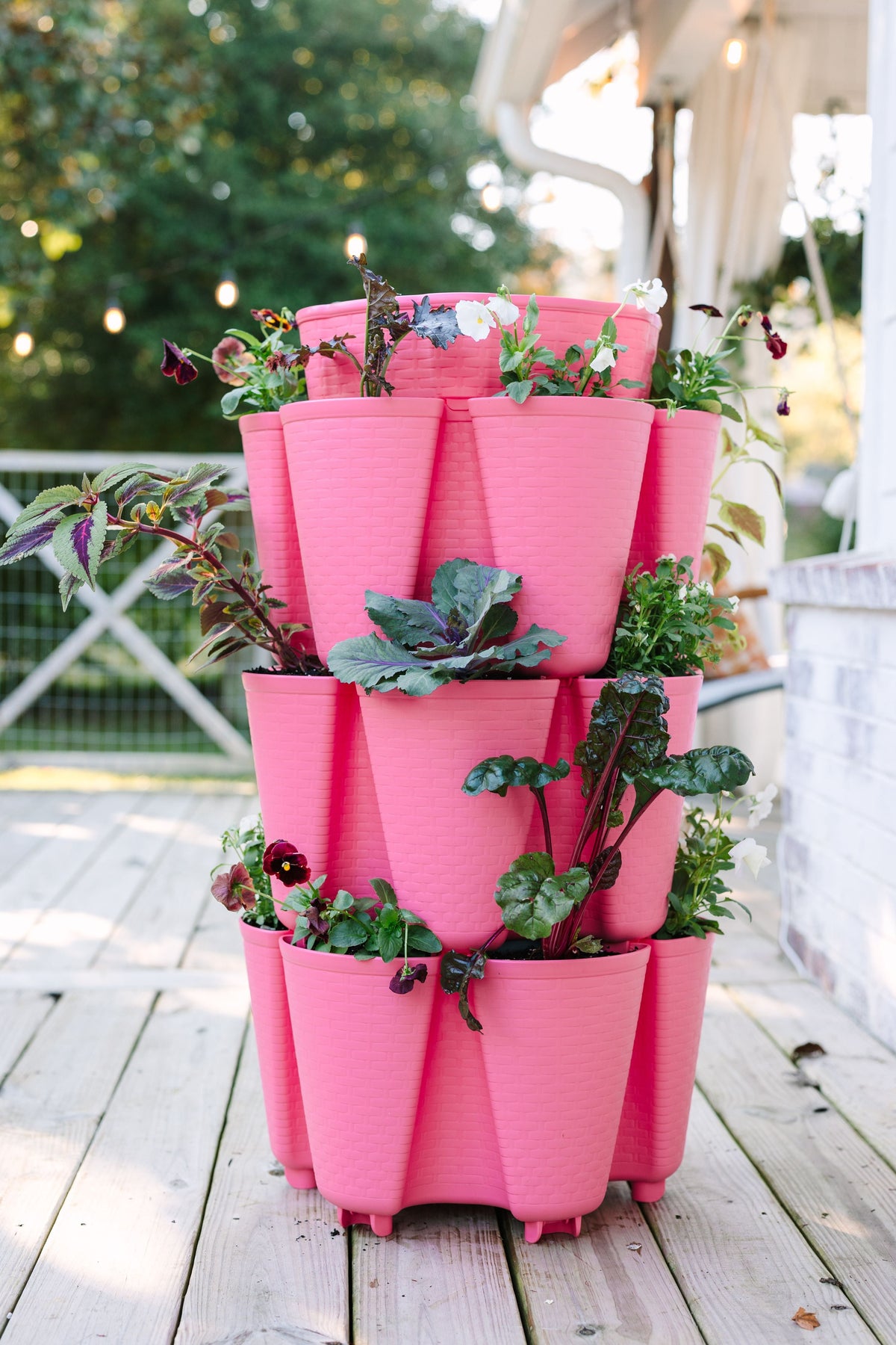 FREE 3 Tier ($129 Value) | Strawberry Pink  (Basket Weave Texture) 