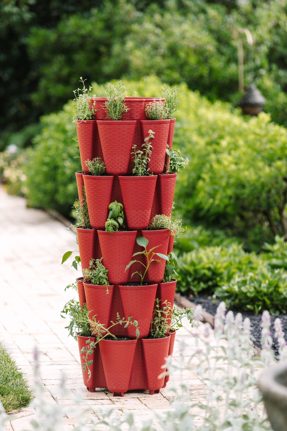 5 Tier GreenStalk Original Vertical Planter | Tomato (Basket Weave Texture) 