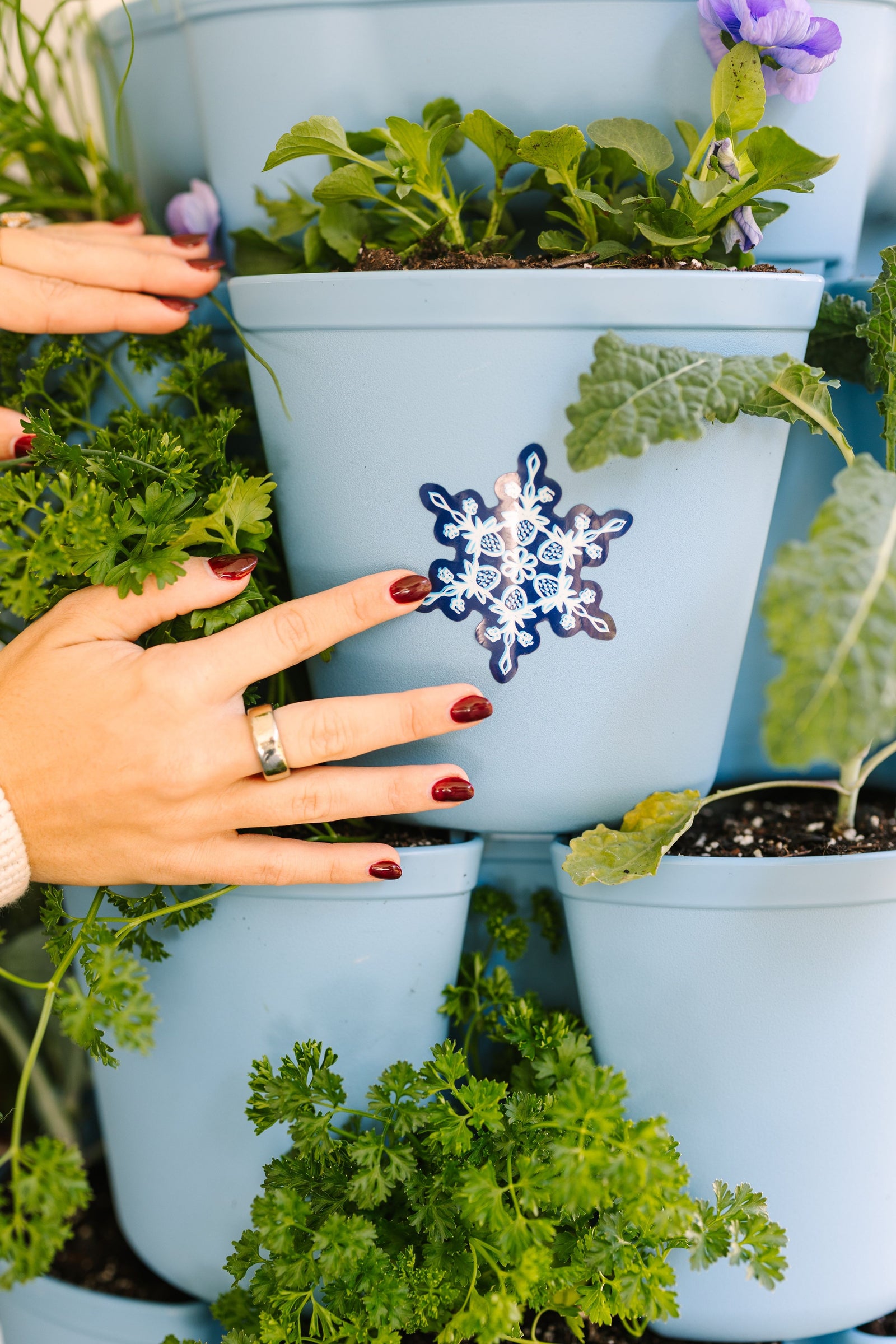 Glow In The Dark Snowflake Sticker - Set of 6 