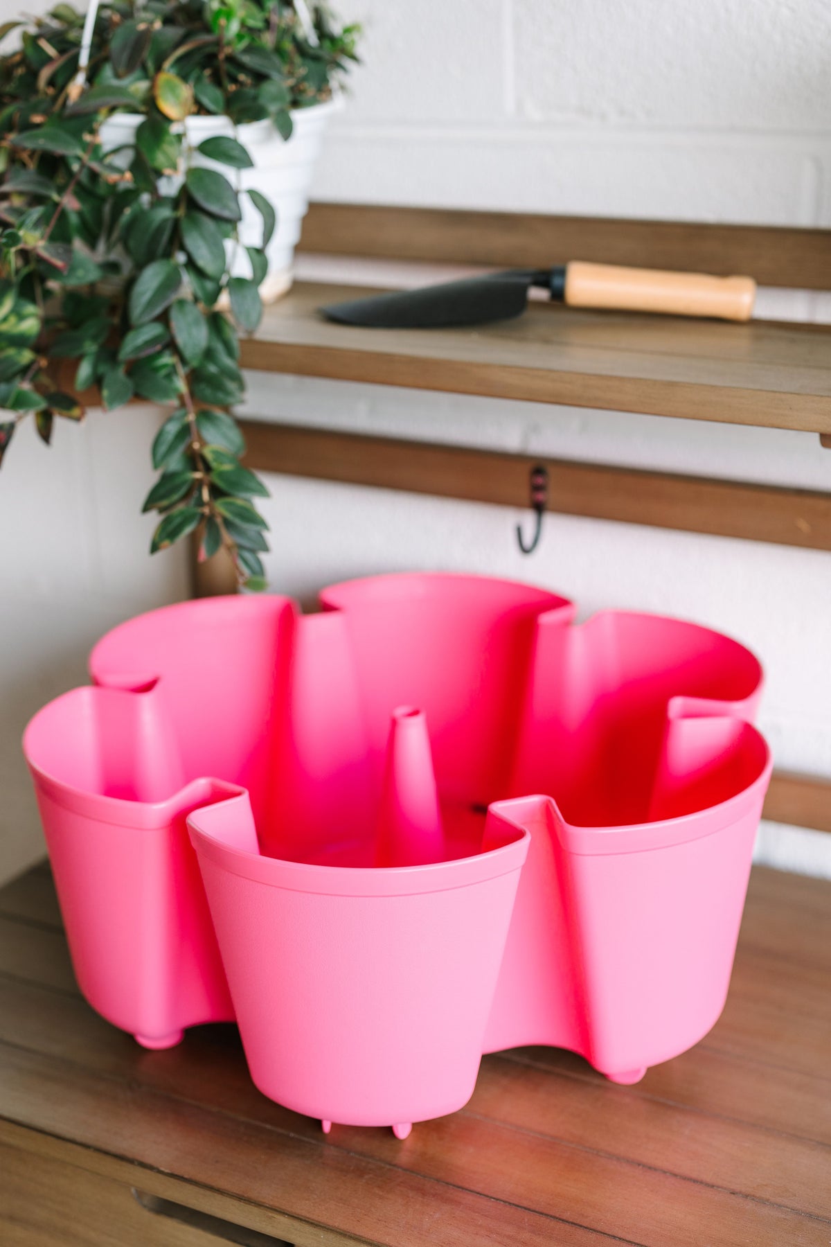 Individual Leaf Planter | Strawberry Pink (Basic Texture)