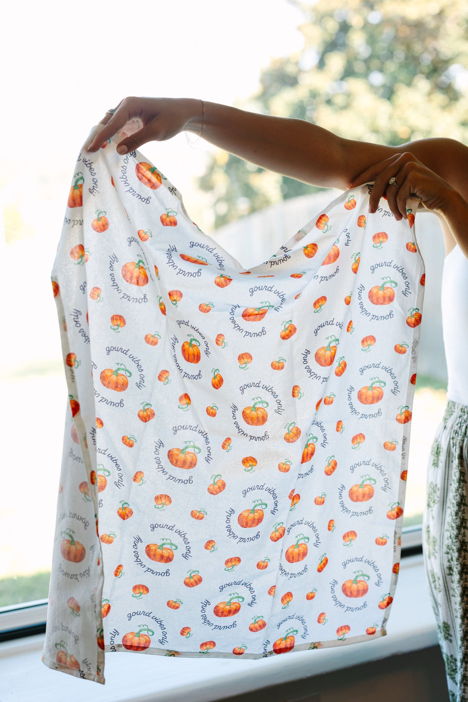 GreenStalk Gourd Vibes Print Sourdough Towel 