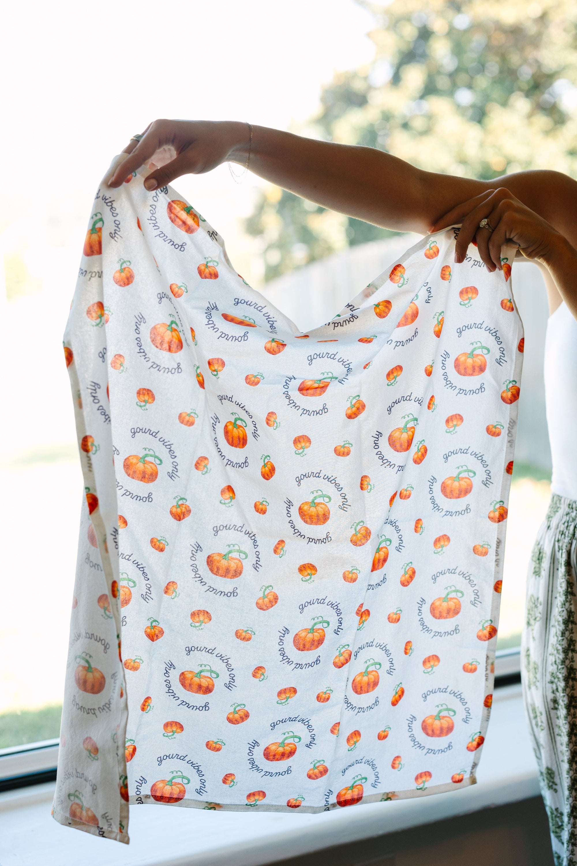 GreenStalk Gourd Vibes Print Sourdough Towel 