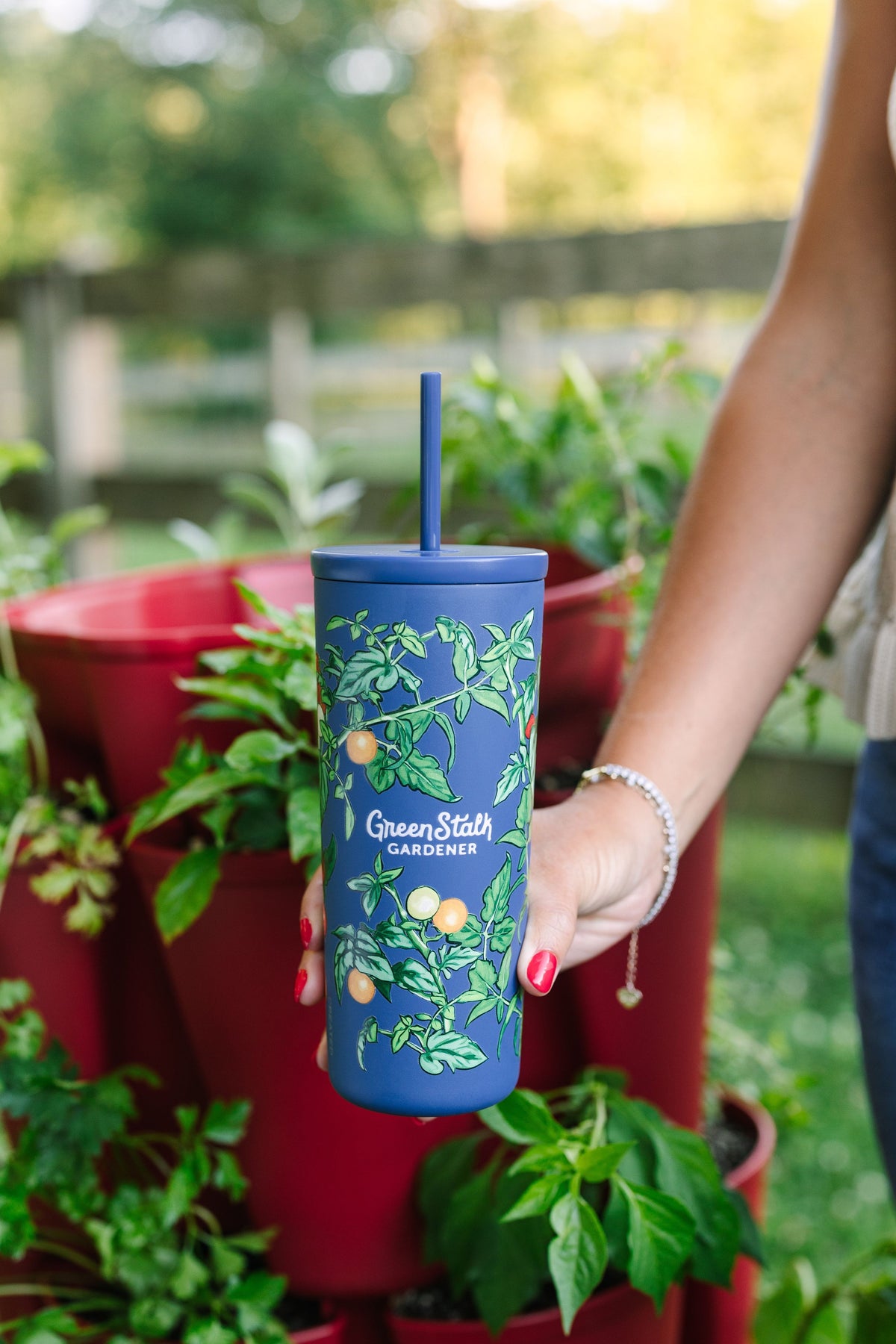 Leakproof 24oz Cold Cup - Tomato Pattern 