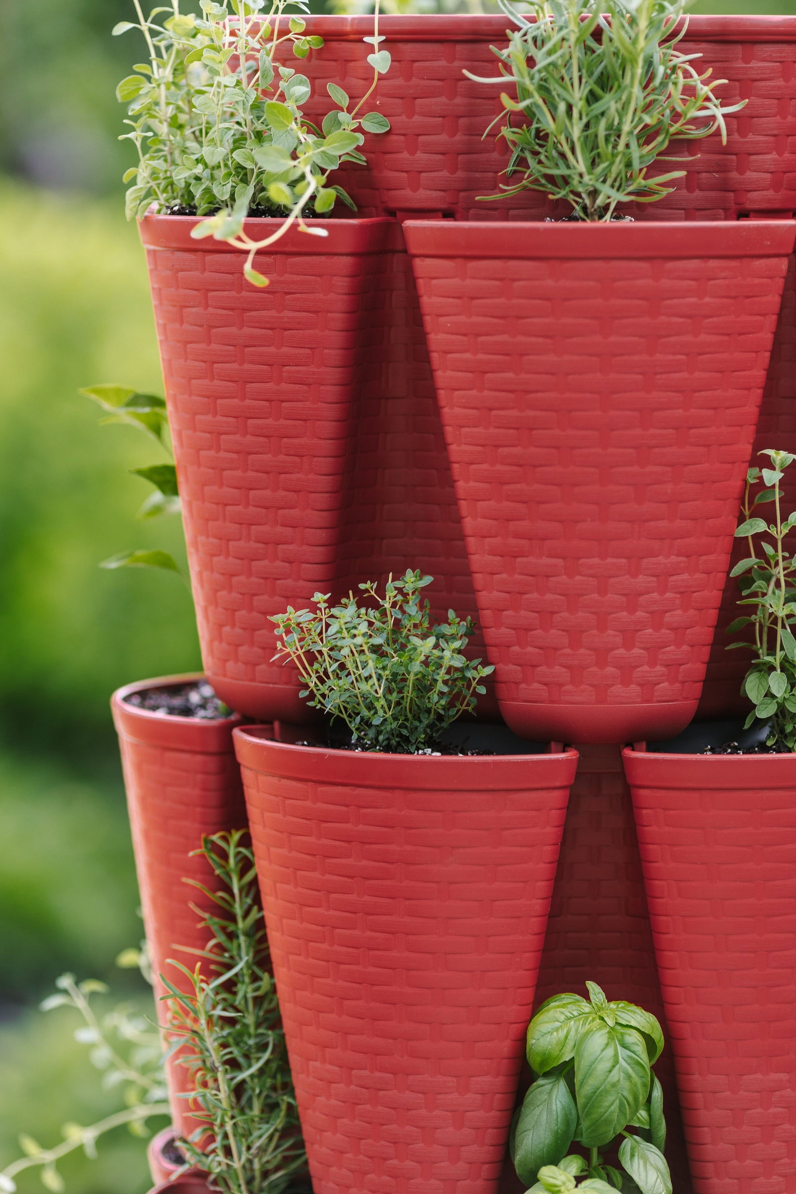 5 Tier GreenStalk Original Vertical Planter | Tomato (Basket Weave Texture) 
