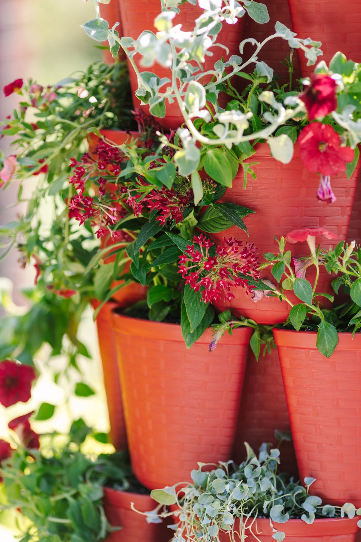 5 Tier GreenStalk Leaf Vertical Planter | Tomato (Basket Weave Texture) 