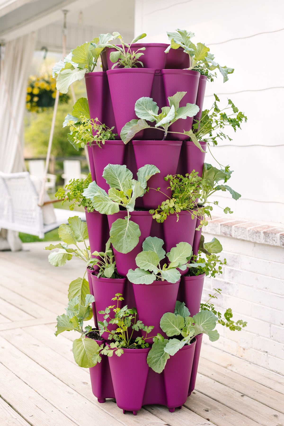 5 Tier GreenStalk Original Vertical Planter | Razzleberry (Basic Texture) 
