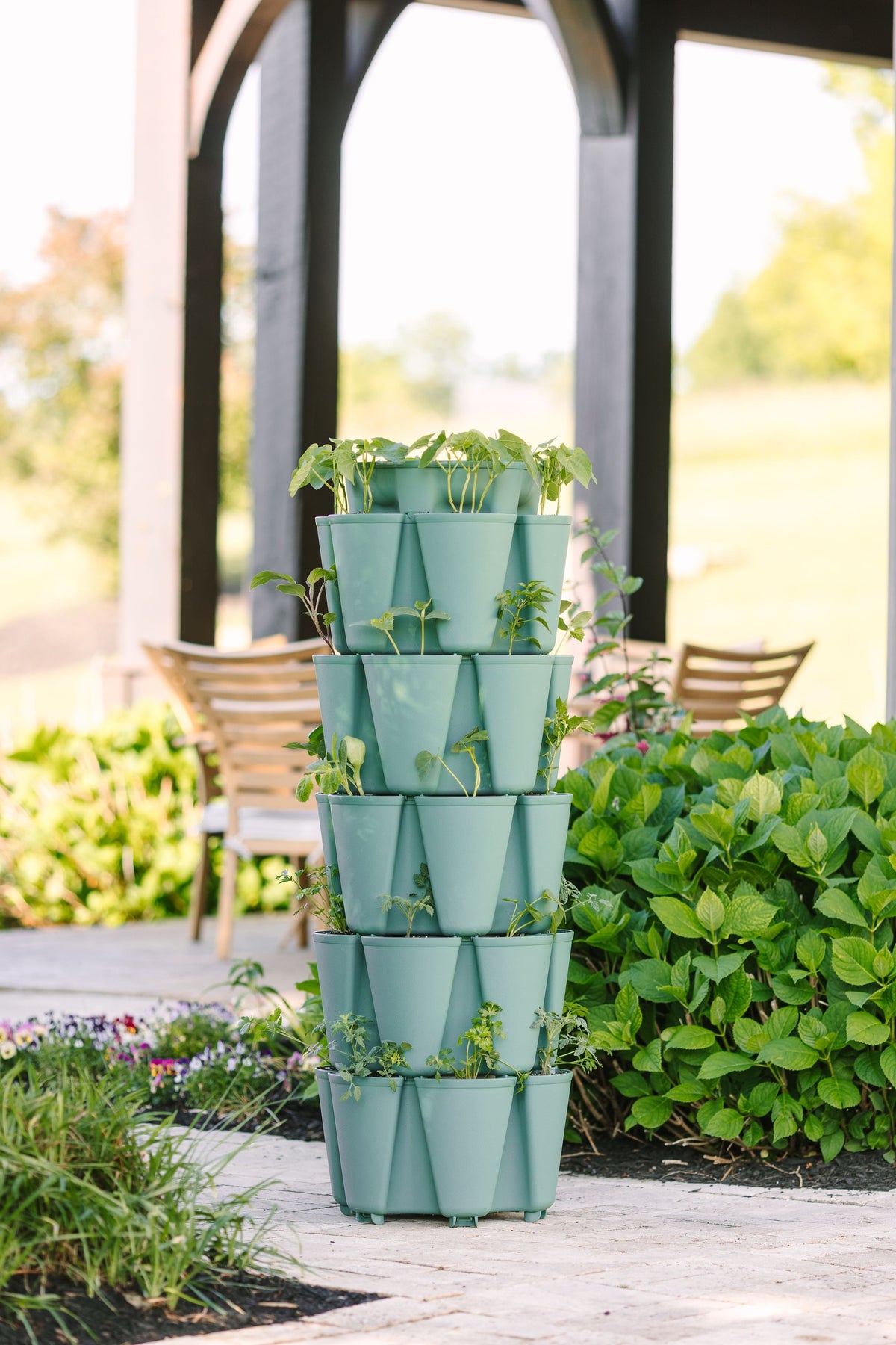 5 Tier GreenStalk Original Vertical Planter | Sage (Basic Texture) 