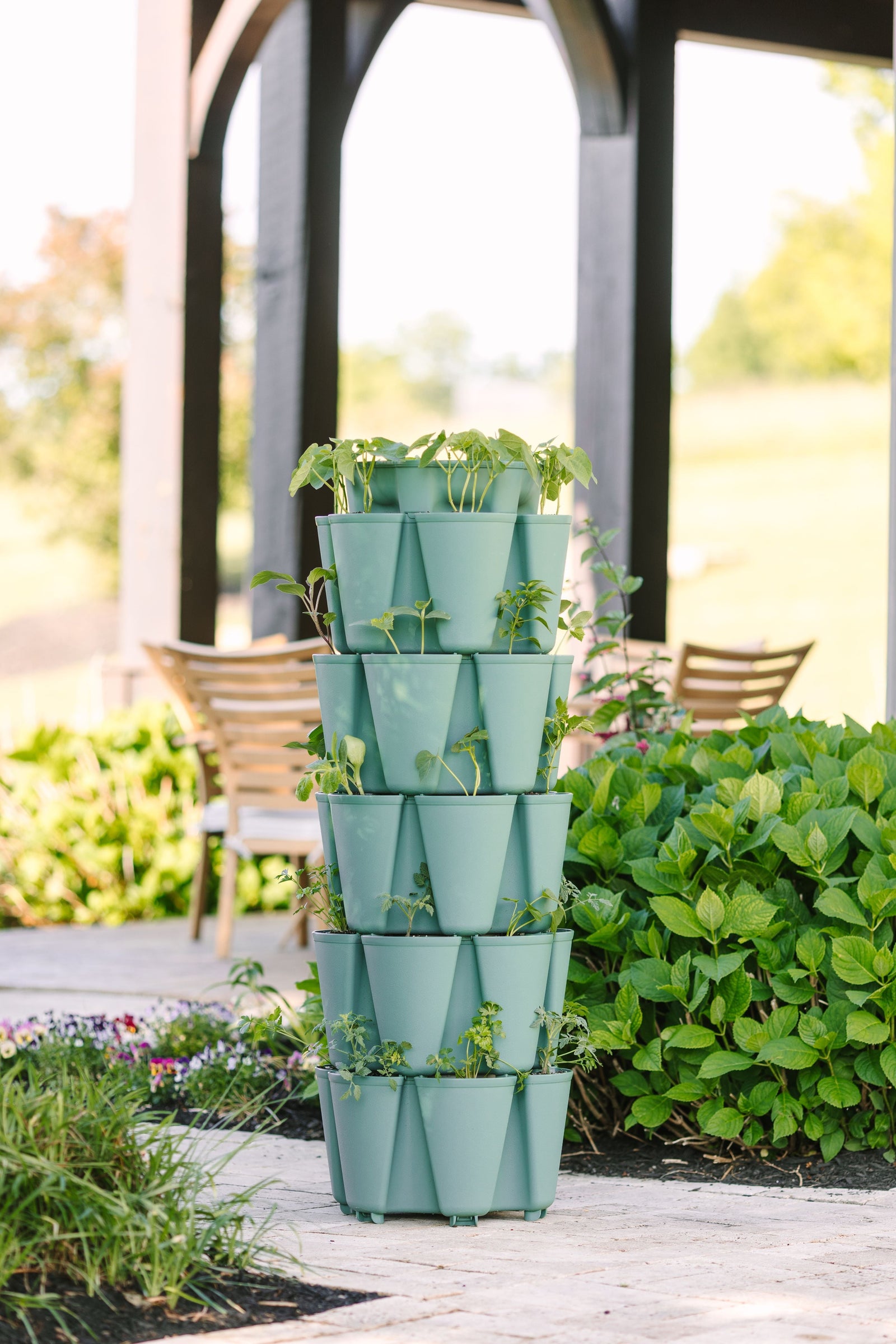 5 Tier GreenStalk Original Vertical Planter | Sage (Basic Texture) 