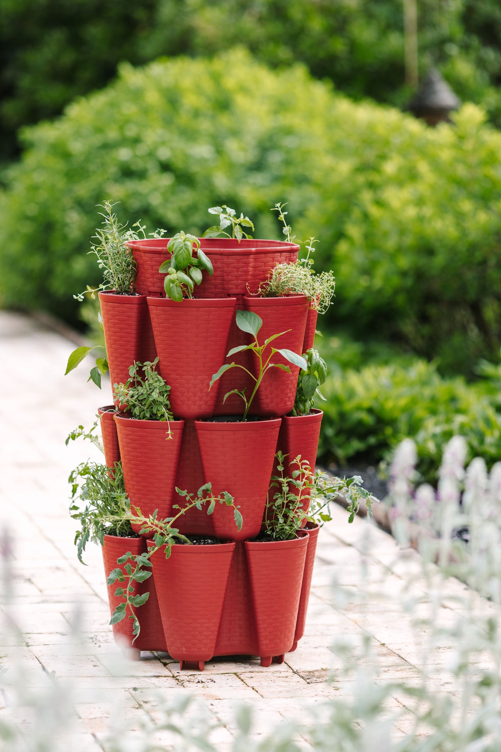 3 Tier GreenStalk Original Vertical Planter | Tomato (Basket Weave Texture) 