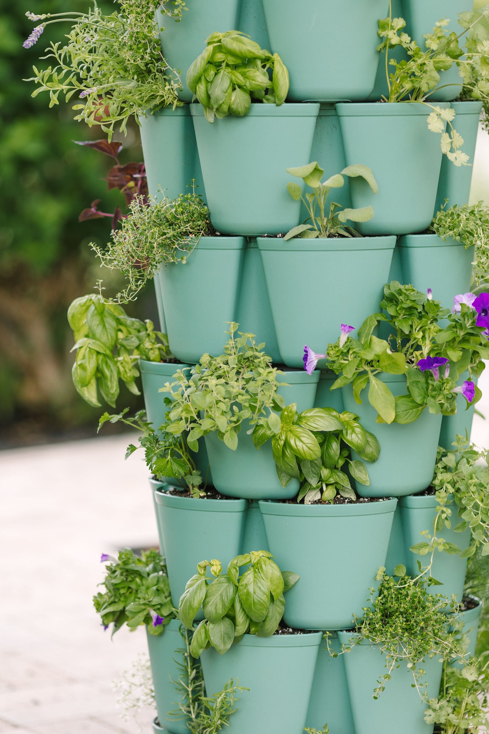 7 Tier GreenStalk Leaf Vertical Planter | Sage (Basic Texture) 