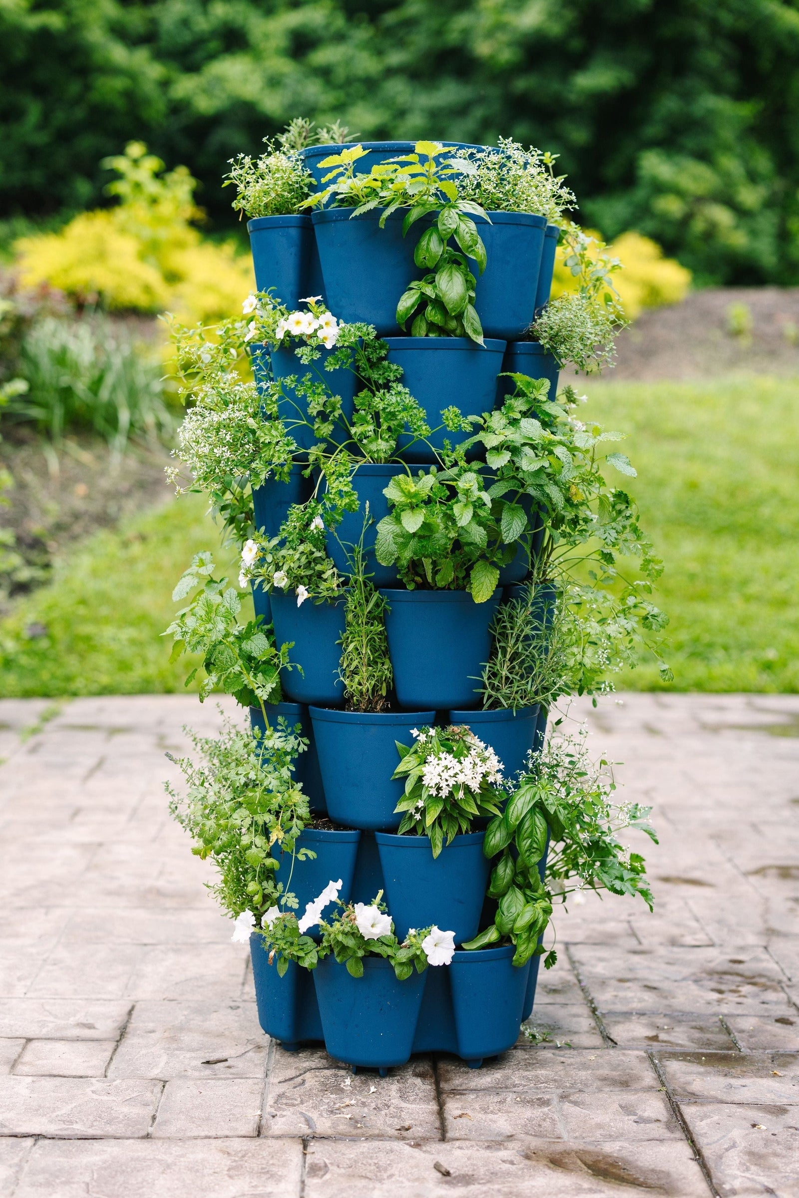 7 Tier GreenStalk Leaf Vertical Planter | Blueberry (Basic Texture) 
