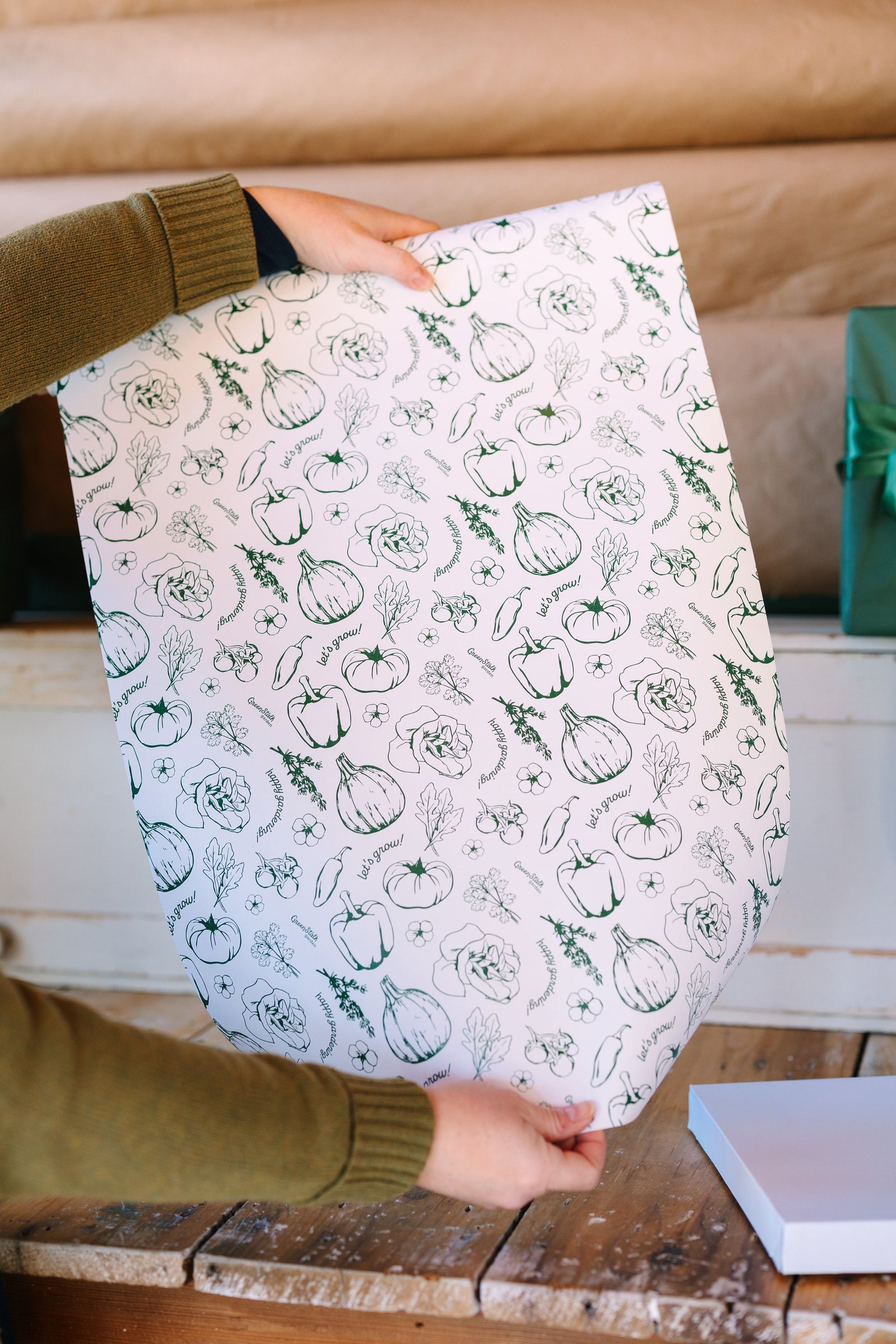 Let's Grow Wrapping Paper 