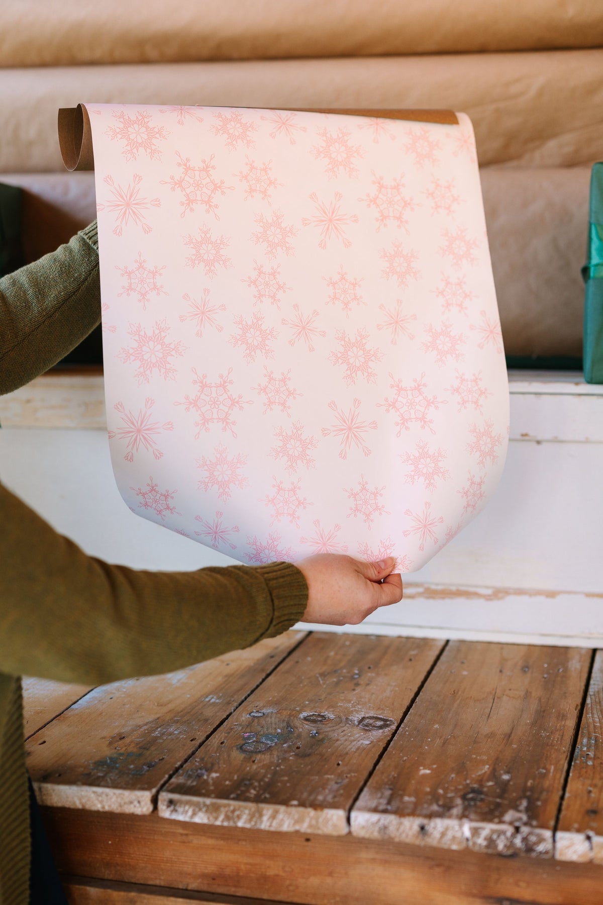 Snowflake Wrapping Paper 