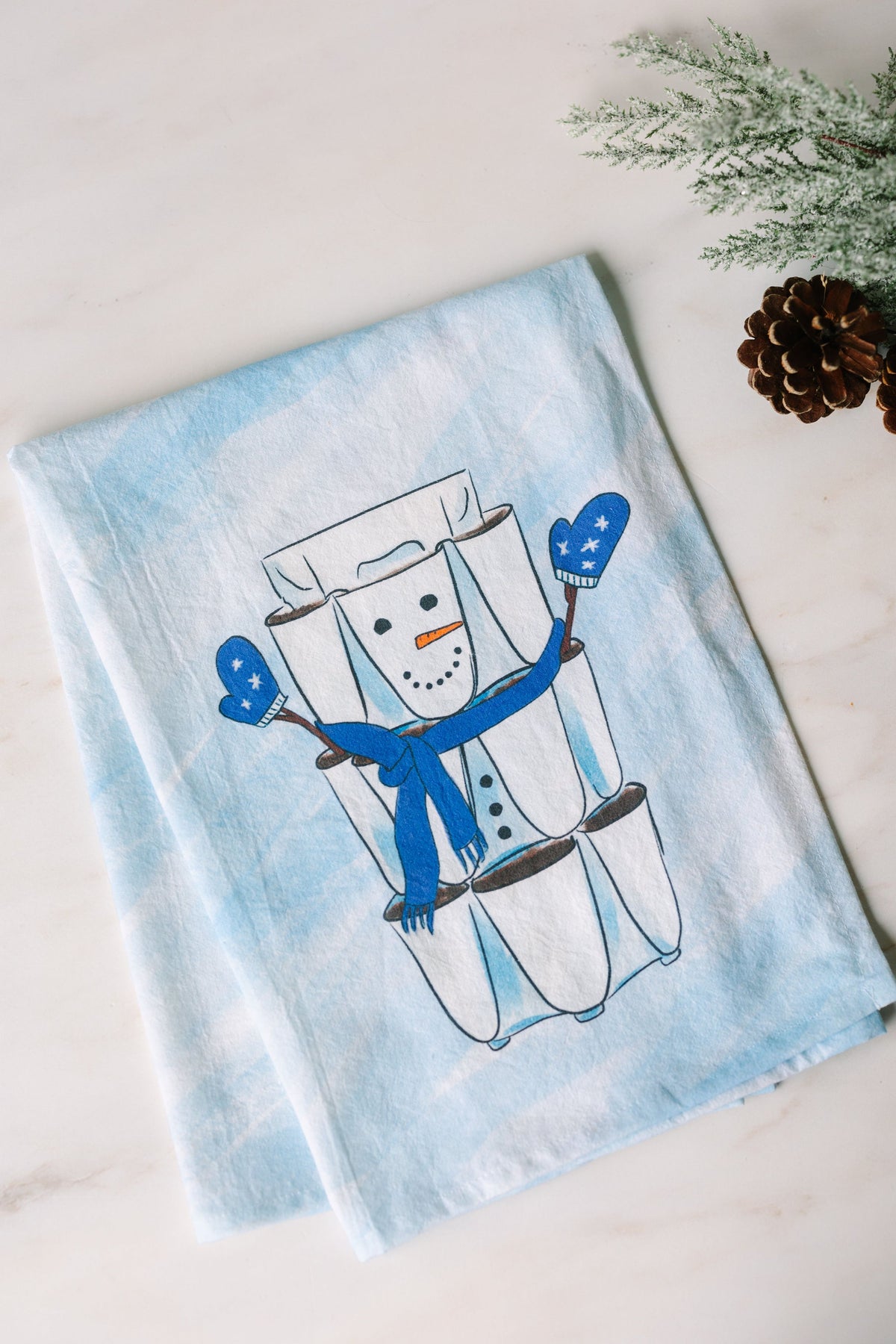 GreenStalk Snowman Print Sourdough Towel 