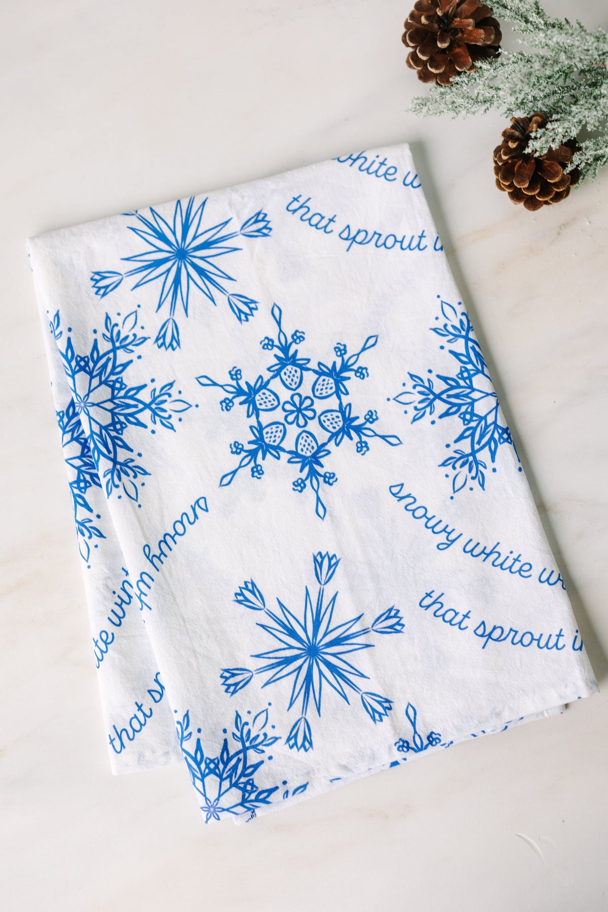 GreenStalk Snowflake Print Sourdough Towel 
