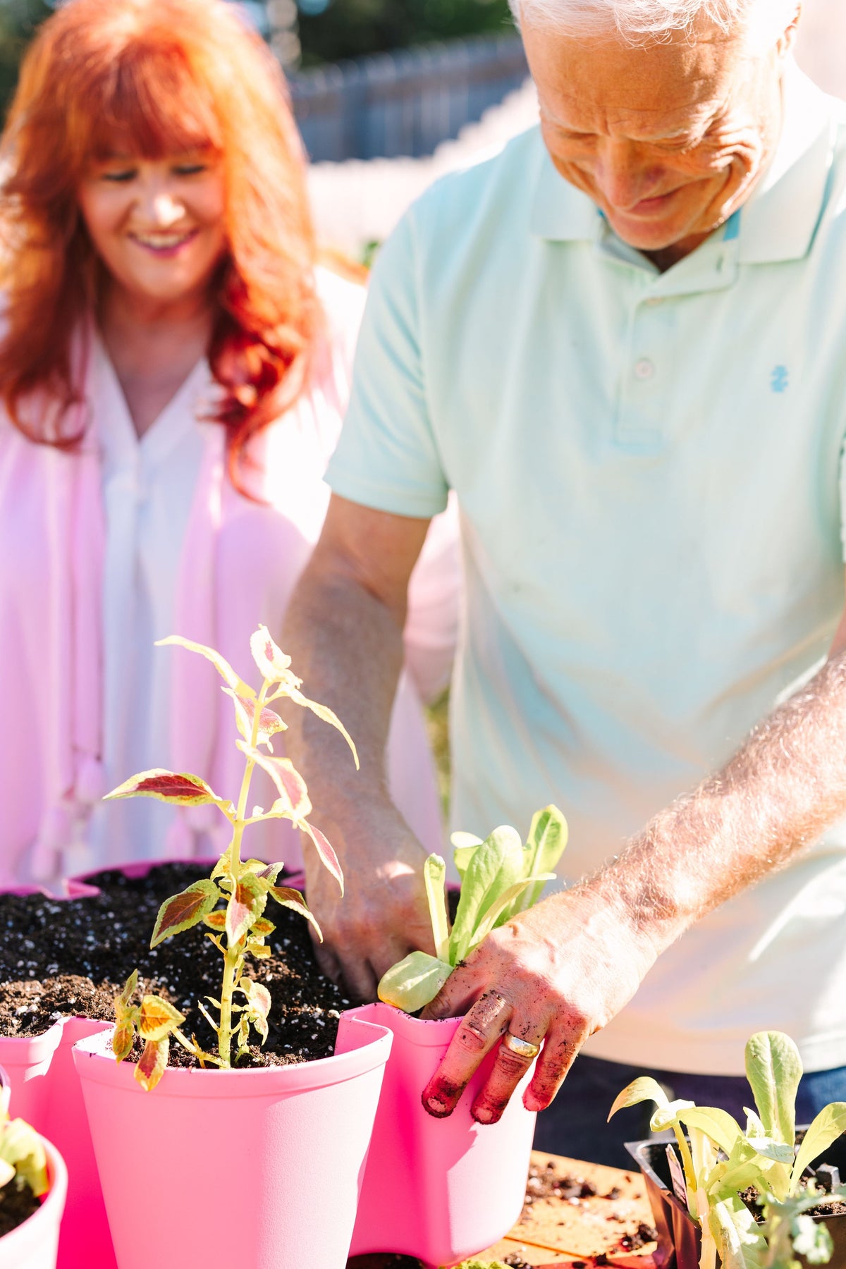 7 Tier GreenStalk Leaf Vertical Planter | Strawberry Pink (Basic Texture) 