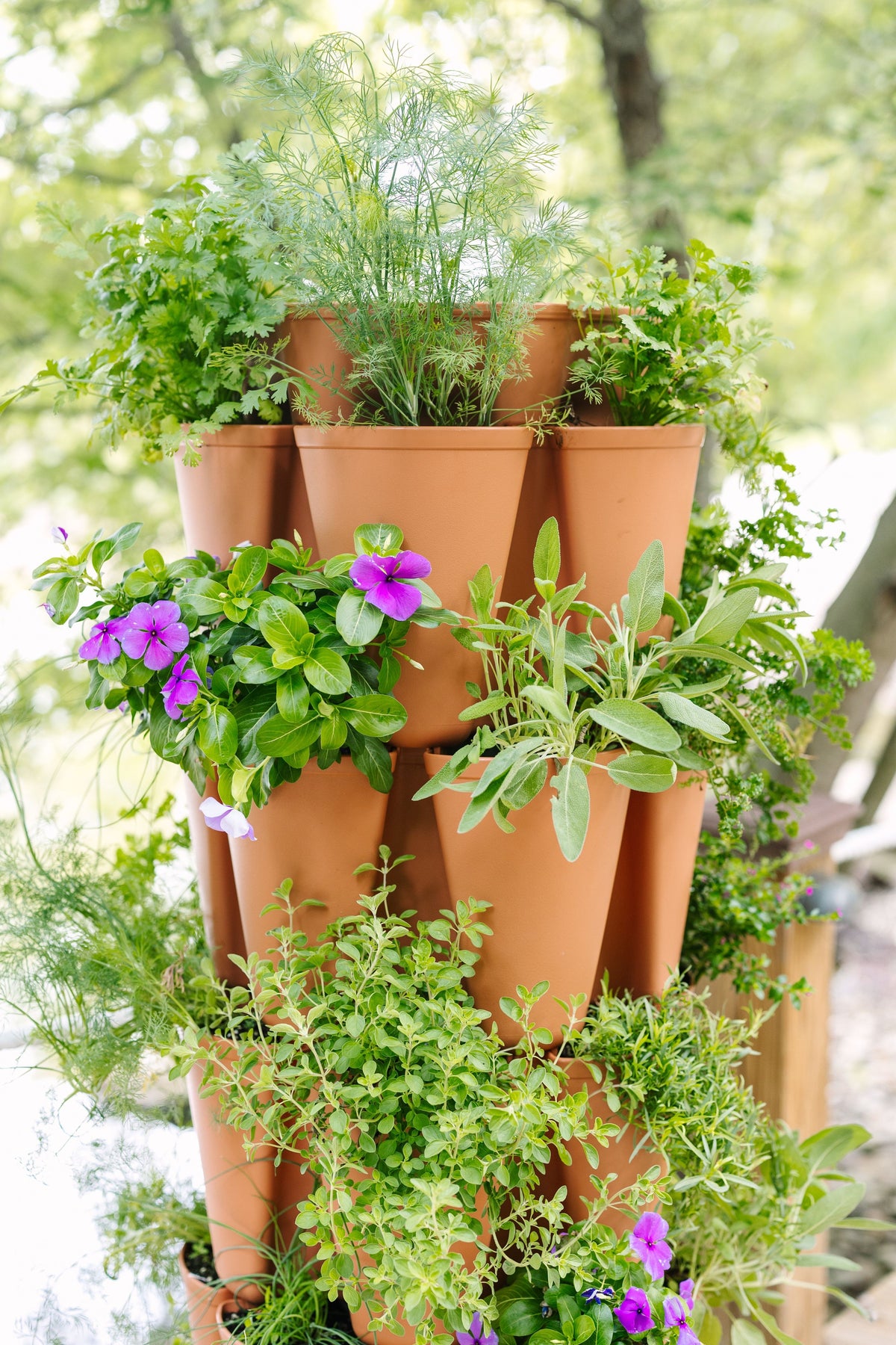 5 Tier GreenStalk Original Vertical Planter | Classic Terracotta (Basic Texture) FINAL SALE 