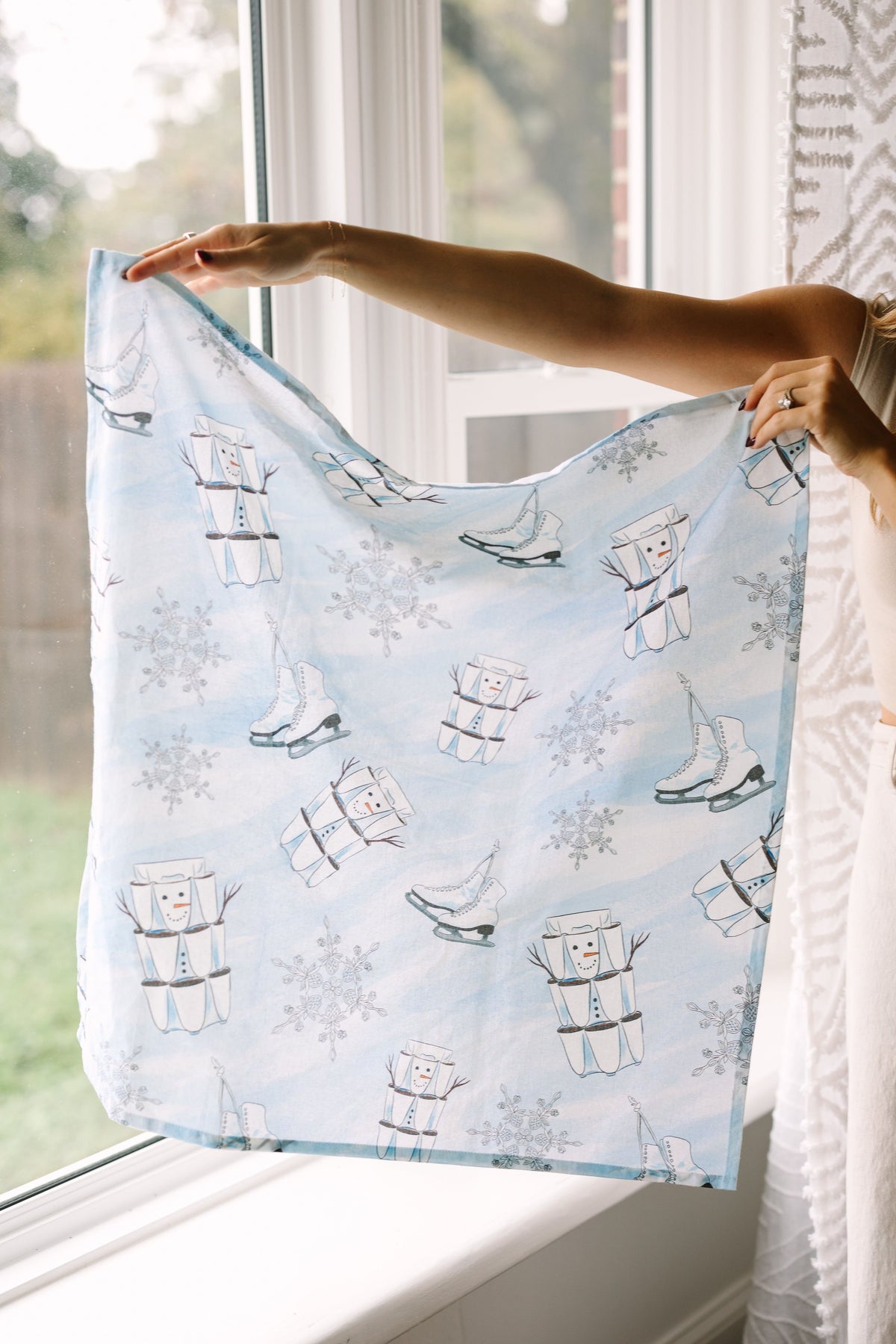 GreenStalk Ice Skating Print Sourdough Towel 