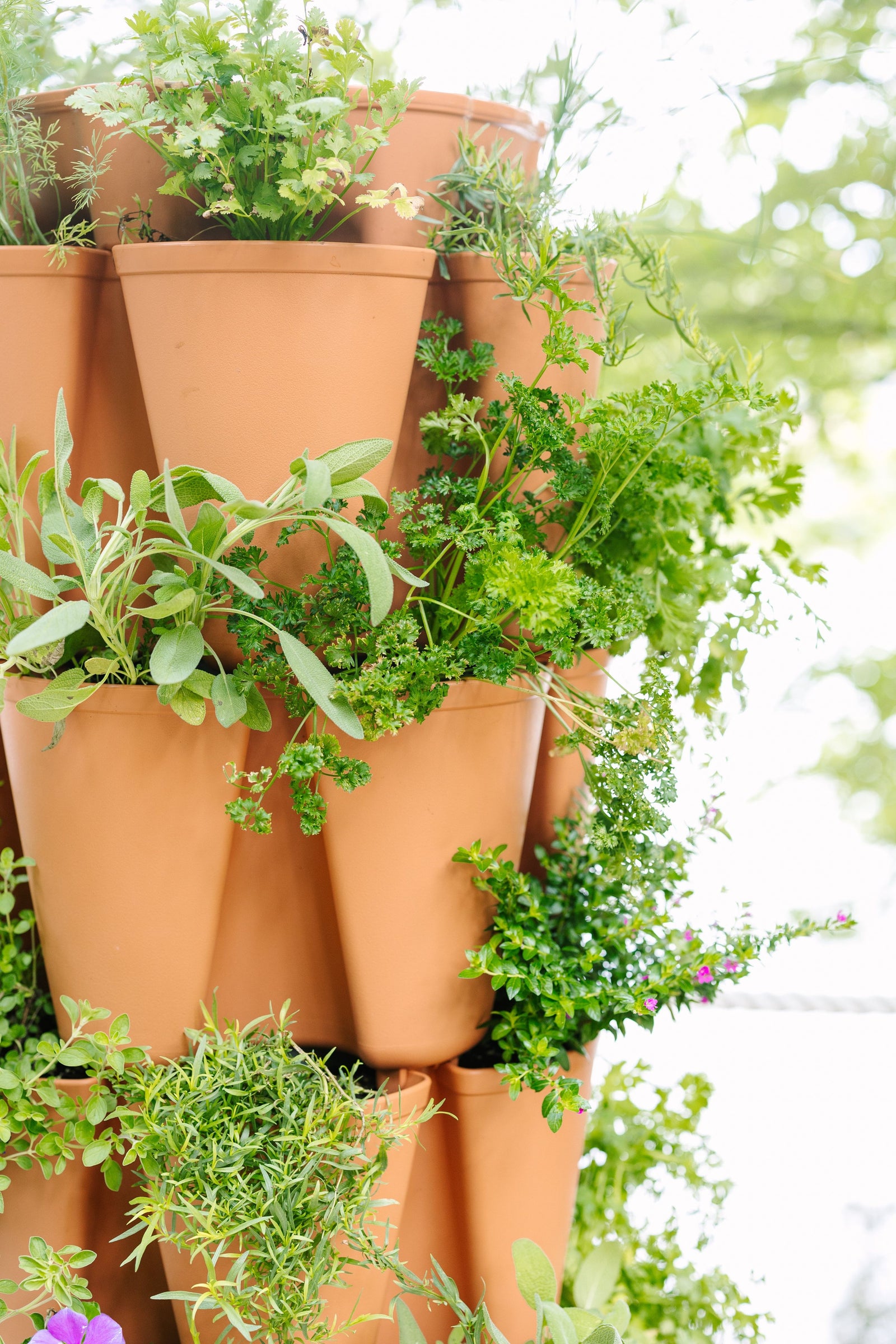 5 Tier GreenStalk Original Vertical Planter | Classic Terracotta (Basic Texture) 