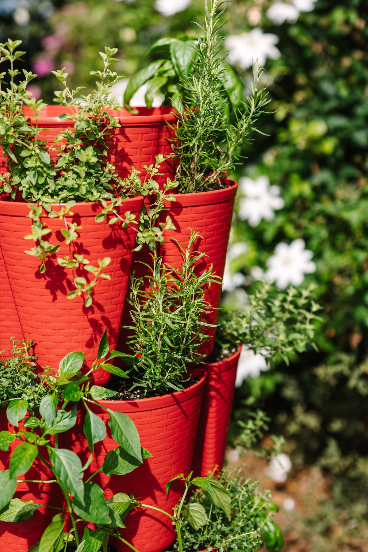4 Tier GreenStalk Original Vertical Planter | Tomato (Basket Weave Texture) 