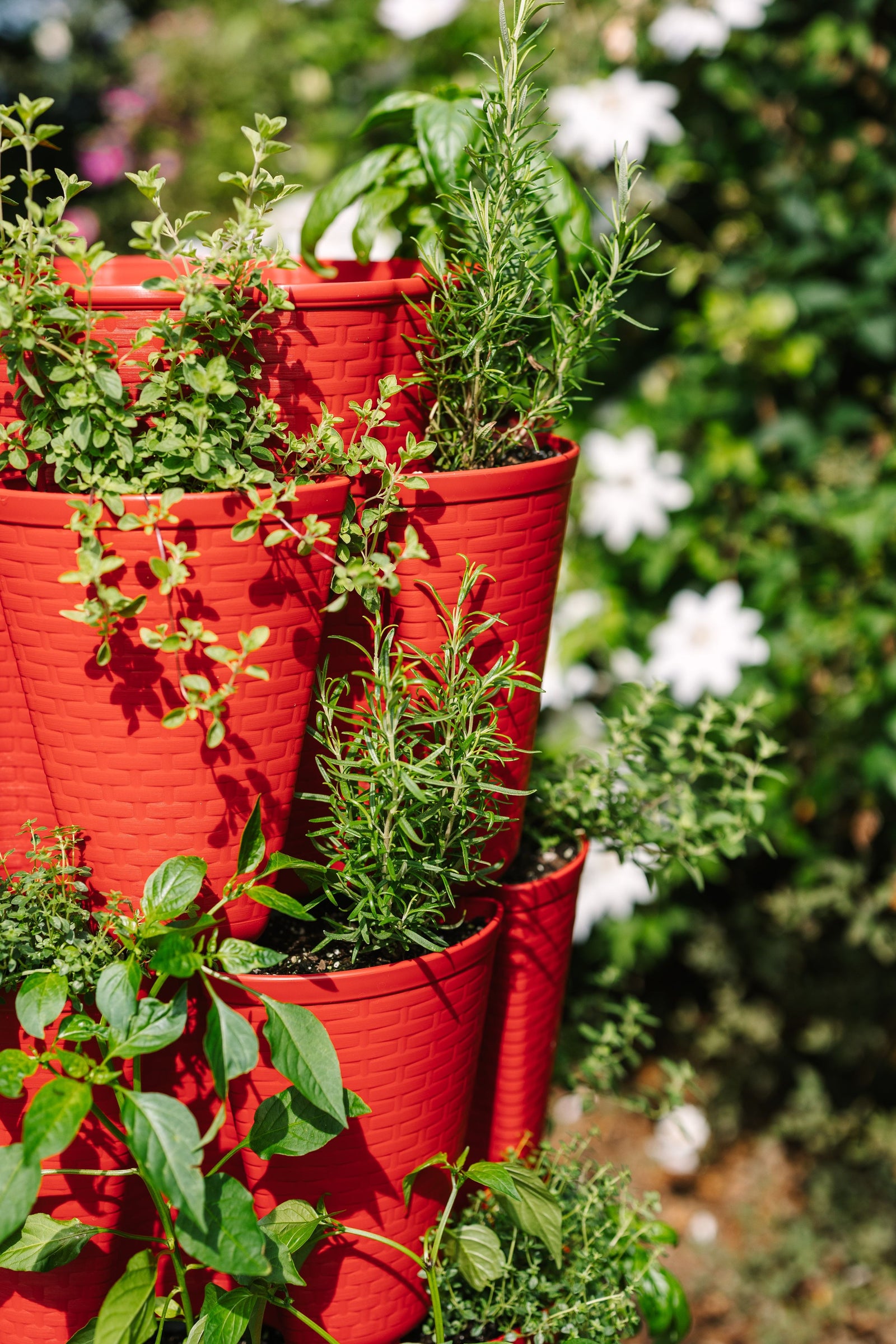 4 Tier GreenStalk Original Vertical Planter | Tomato (Basket Weave Texture) 