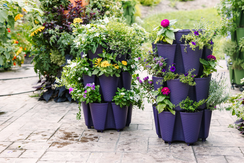 3 Tier GreenStalk Garden Original Vertical Planter - Basket Weave Texture 