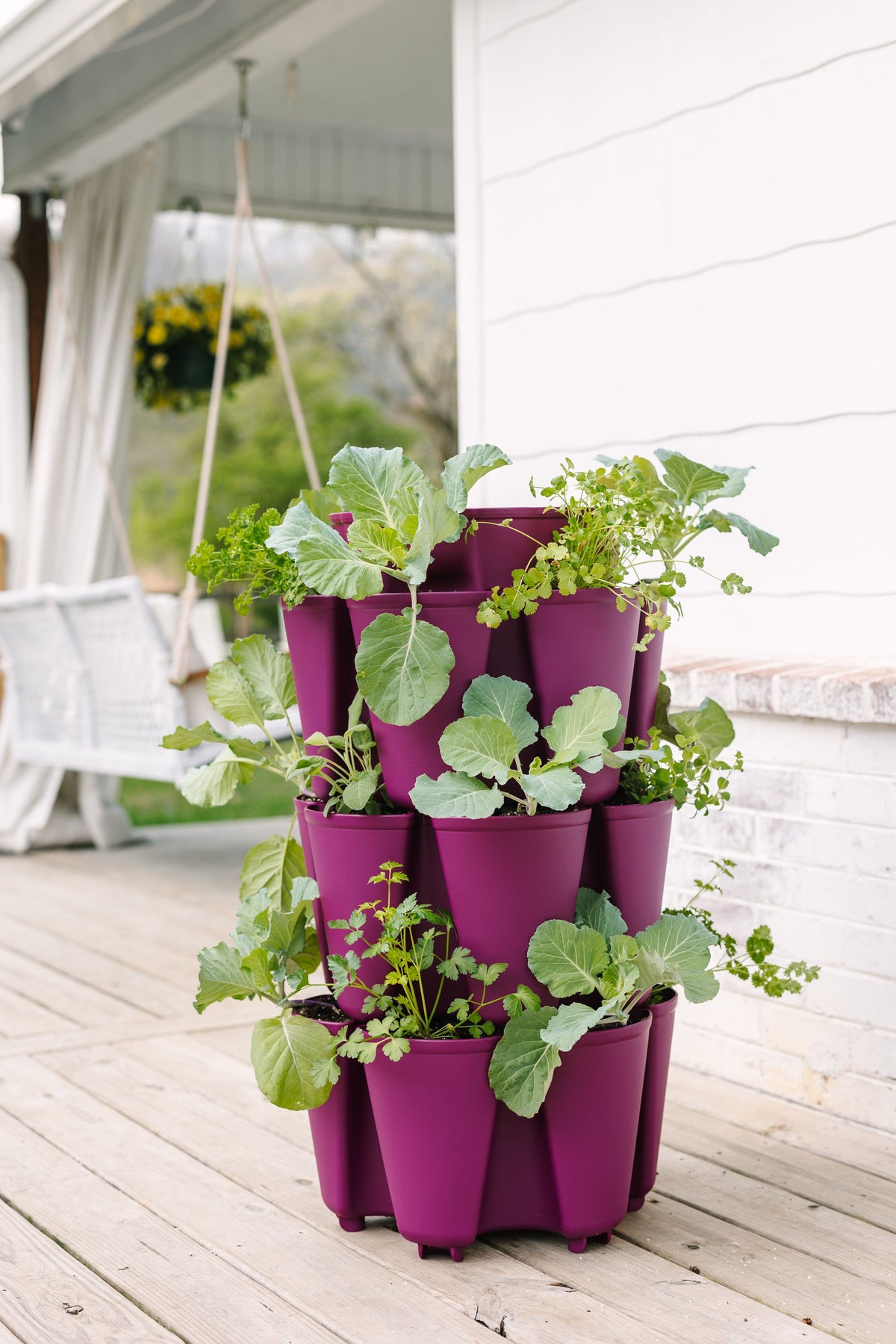 3 Tier GreenStalk Original Vertical Planter | Razzleberry (Basic Texture) 