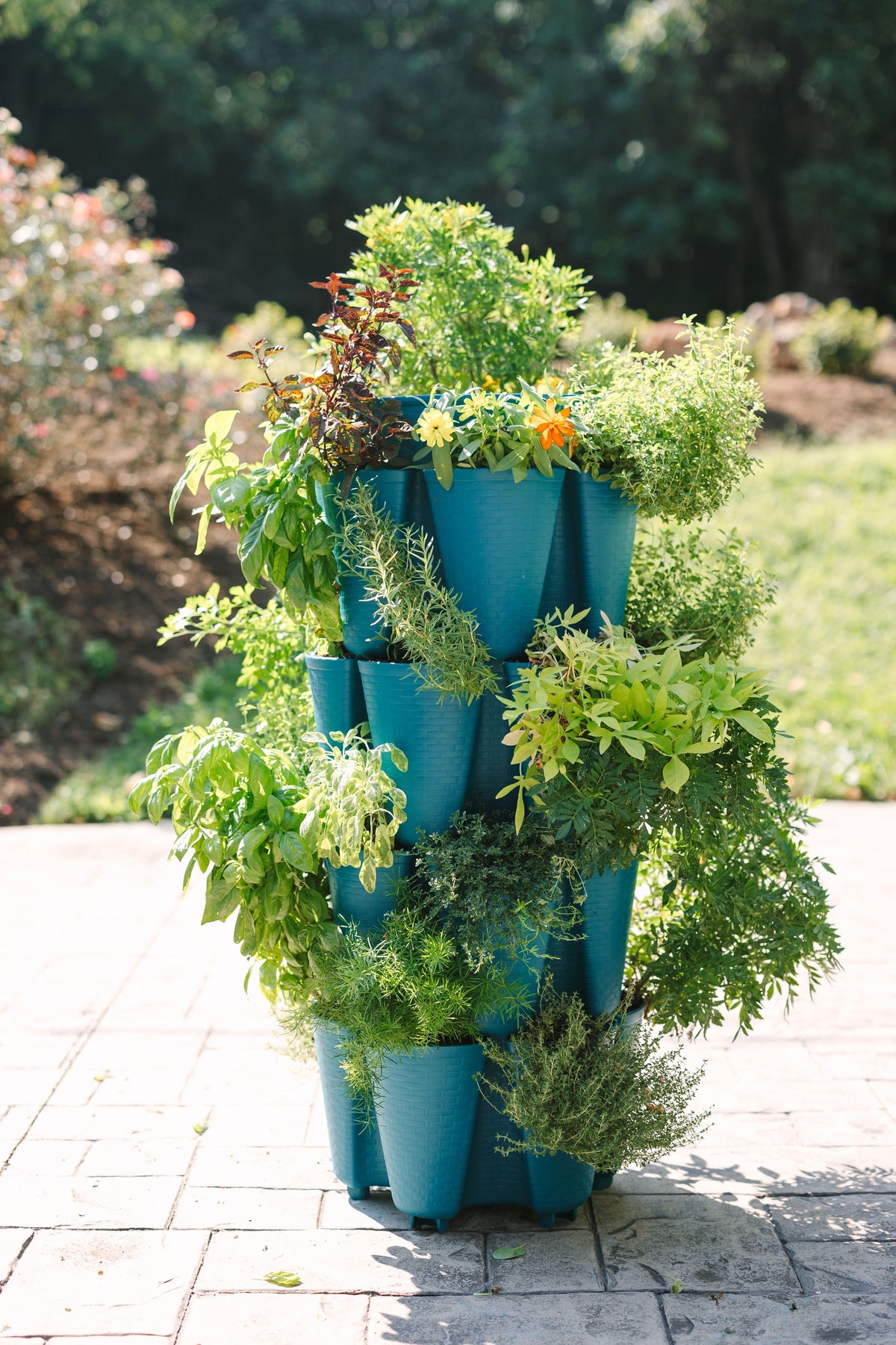 4 Tier GreenStalk Original Vertical Planter | Dragonfly (Basket Weave Texture) 