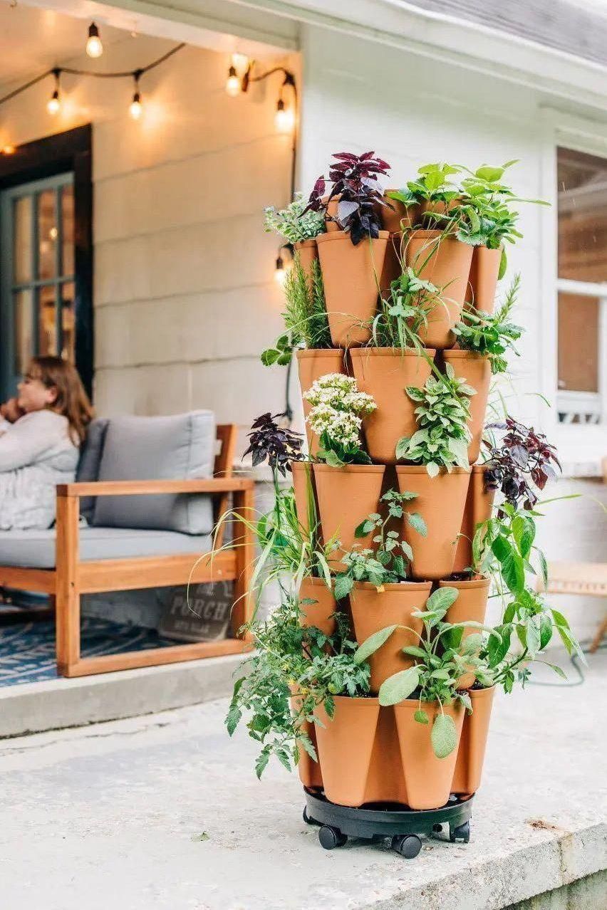 pots on wheels for plants GreenStalk Ultimate Spinner With Wheel Kit
